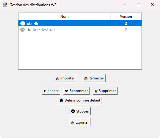 WSL GUI Interface